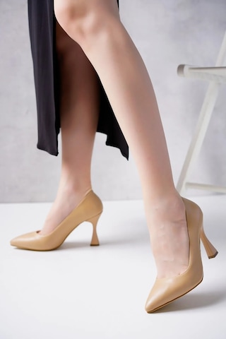 Arme Cıty Ac032023 Kadeh Ince Topuk Cilt Stiletto Nude
