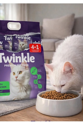 Twinkle Yetişkin Kediler İçin Tavuklu Tam Ve Dengeli Kedi Maması 10 Kg