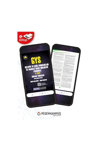 2026 Gys Belediye Ve Bağlı Kuruluşları İle Mahalli İdare Birlikleri Personeli 3. Grup Görevde Yükselme Sınavlarına Hazırlık Konu Anlatımlı Soru Bankası E-kitap