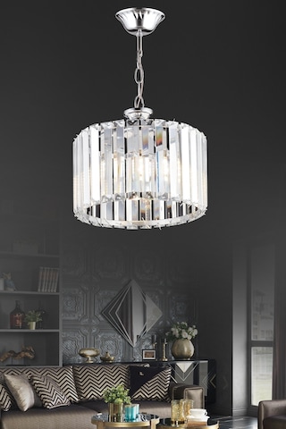 Luna Lighting Lüx Kristal Krom Taşlı 25'lik Avize Krom