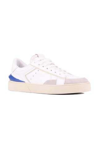 Shoetyle - Beyaz Hakiki Deri Bağcıklı Erkek Sneaker 666-23-1253 Beyaz