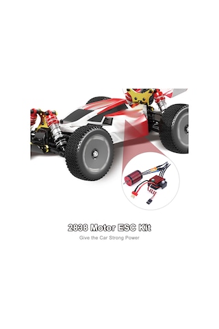 Xindoker 2838 4700kv Motor Ve 35a Esc Seti - 1/14-1/16 Araçlar İçin, 2-3s Lipo Uyumlu, Siyah-kırmızı