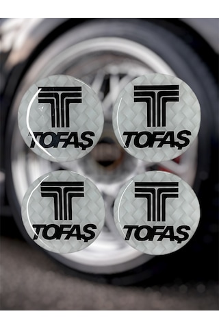 Tofaş Jant Göbeği Damla Etiket 4 Lü Oto Universal Jant Göbeği 3d Jant Arması Damla Sticker Seti Çok Renkli