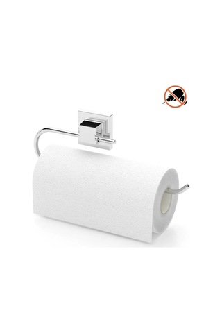 Tekno Tel Ef-240 Krom Kağıt Havluluk Yapışkanlı/vidalı Deliksiz Mutfak/banyo Rulo Askısı Krom