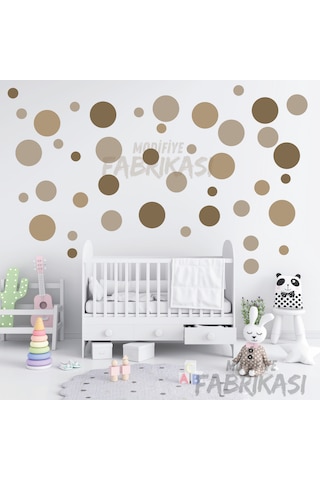 Dreamwall Art Soft Kahverengi Tonlar Puantiye Set Renkli-uv Baskı Kahverengi