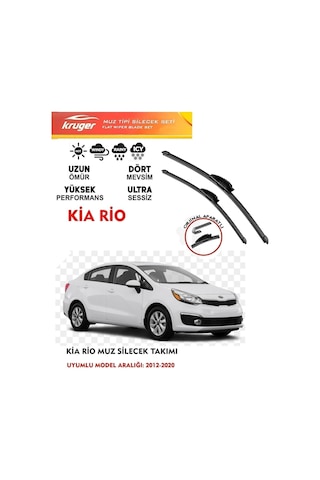 Kia Rio Ön Cam Muz Muz Silecek Takımı 1.0 1.25 1.4 Motor Araca Özel Aparat 2012-2020