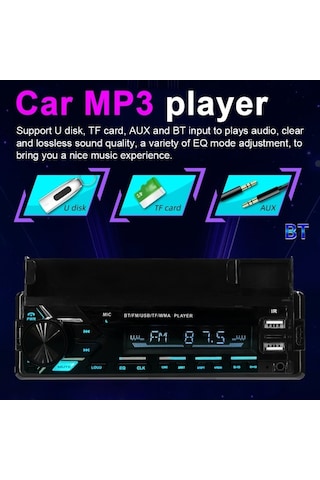 Novahub Araba Stereo Alıcısı: Bluetooth+fm+mp3+hands-free+şarj+uzaktan Kumanda