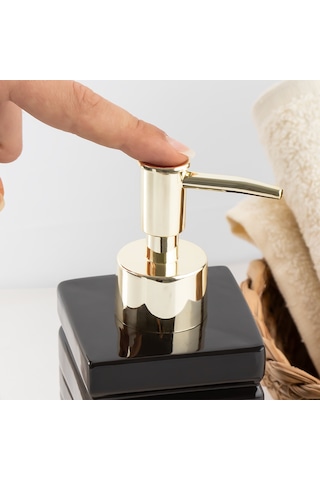 Porsima 3206 Seramik Sıvı Sabunluk Lavabo Sabunluğu 275 Cc Siyah