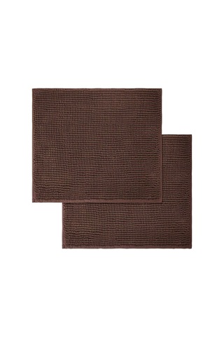 Ximistore9 Banyo İçin 2'li Dikişli Paspas Seti - 40x60cm, Ultra Su Emici, Yumuşak Ve Kalın, Kayma Engellli, Kolay Temizlenir Kahverengi Halı Kahverengi