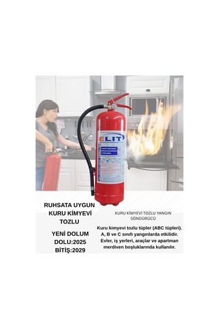 Kpr Yangın Söndürme Tüpü 6 Kg Kuru Kimyevi Tozlu - 785426669