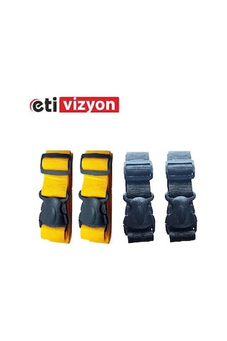 Etivizyon Valiz Kemeri 4 Adet Sarı-siyah Sarı - Siyah Etivizyon Valiz Kemeri 4 Adet Sarı-siyah Sarı - Siyah