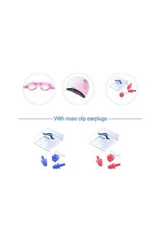 Artfulabode Yüzme Yüzme Yüzme Tıkacı Sones Seti Şapkası Pembe Kulak Klipsi Gözlüğü Çocuk Burun Arada Ananas 3'ü 1 + + Cl Çok Renkli