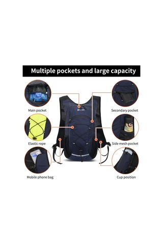 Junletu Yürüyüş Sırt Çantası Su Geçirmez Hafif Seyahat Sırt Kırmızı Diğer