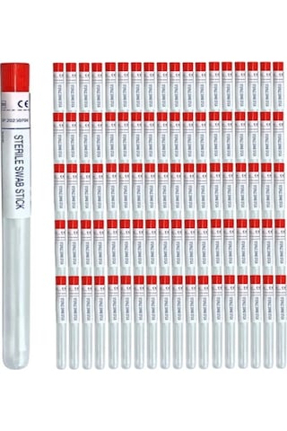 Stuart Besiyersiz Swab Steril Eküvyon Çubuğu Swap 100adet