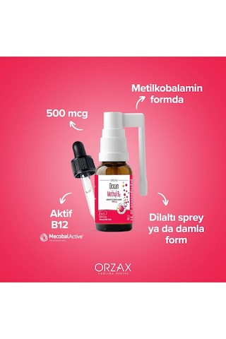 Ocean Vitamin D3 1000 Iu Sprey 20ml Ve Ocean Methyl B12 5 Ml Dilaltı Sprey / 30 Doz
