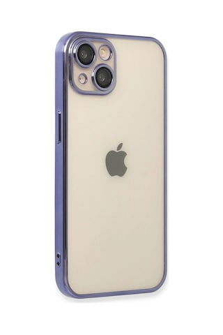 Gld-spt- Newface Apple Uyumlu iPhone 13 Kılıf Razer Lensli Silikon - Mor