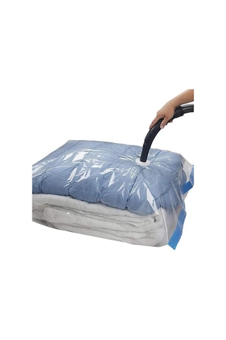 Vakumlu Hurç Saklama Torbası 73x130 Cm Vakumlu Giysi Ve Yorgan Saklama Poşeti, Elektrikli Süpürge İle Hava Alma
