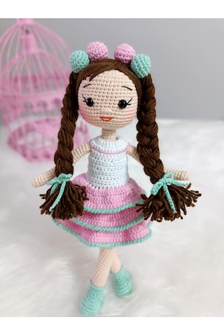 Pembe Liva Bebek Amigurumi Örgü Oyuncak