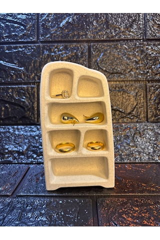 Modern Organik Form Mini Kitaplık Masaüstü Dekoratif Raf