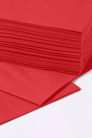 IKEA FANTASTISK 50 ADET 3 KATLI PEÇETE 24x24 CM - KIRMIZI