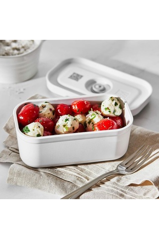Fresh & Save Vakumlu Yemek Taşıma Kabı, S, Plastik, Beyaz-gri Çok Renkli