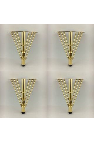 18 Cm Venüs Model Gold Metal Mobilya, Dolap, Koltuk, Tv Ünitesi Ayakları 4 Adet