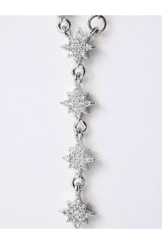 Jimmy Key Jimmy Key Gümüş Rengi Yıldız Detaylı Zarif Y Kolye 6sw428828161