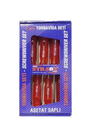 120606 Asetat Saplı Tornavida Seti 7 Parça