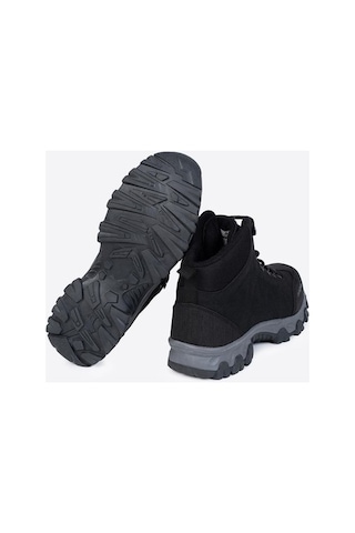 Ayakmod Bağcıklı Erkek Trekking Bot, Su Geçirmez Özellik Altın - Siyah