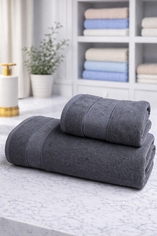 Özdilek Golden Palm Best Set Hamam Takımı Antrasit-a.gri Çok Renkli