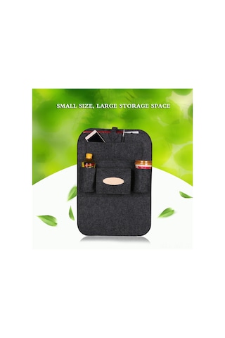 Wezone Koltuk Arkası Felt Depolama Çantası, Araba İçin Çok Amaçlı Organizer, Poşet, Kağıt Havlu Kutusu, Derin Gri