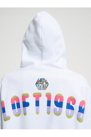 Oversize Kadın Sweatshirt Beyaz