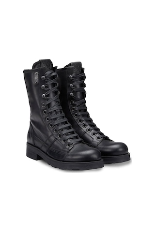 Çizme Kadın Oxw002100 Oxs Frank 0021 Mıd D Leather Black Siyah