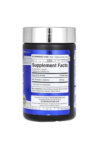 Allmax N.a.c - 60 Veggie Capsules - Immune Support & Free Radical Protection - 60 Servings