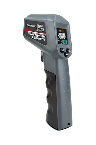 Tenfowee Km-380ah El Tipi Kırmızı Işık Enstrümanı: -50 C/+380 C Aralığında Lcd Ekranlı, Veri Tutma Özelliğiyle Plastik Endüstriyel Isı Ölçer Pil Yok