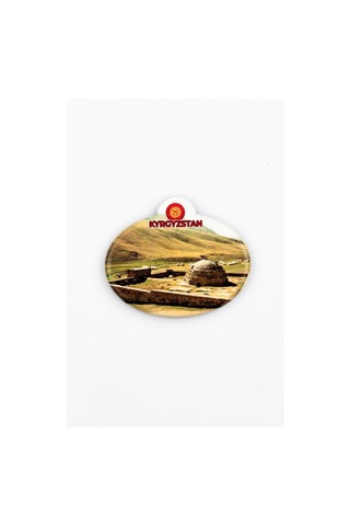 Kırgızistan Taş Rabat Kervansarayı Oval Magnet