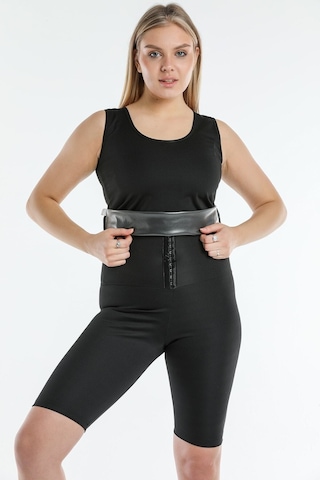 Fit Women Kadın Agraflı Termal Şort Siyah