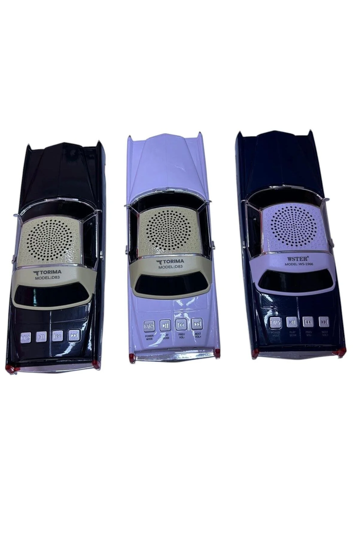 Retro Klasik Araba Bluetooth Hoparlör Radyo Usb, Tf Kart Ve Aux Girişli Dekoratif Ses Sistemi Siyah