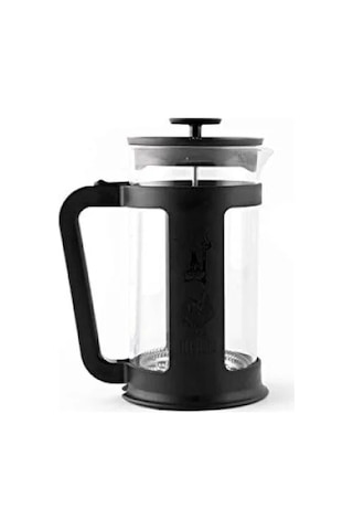 1l Kapasiteli Pratik French Press - Borosilikat Cam Ve Paslanmaz Çelik Filtre Açık Mavi