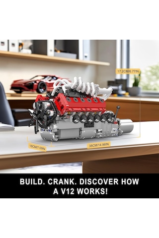 Mould King V12 Engine Model Kit +1366 Parça