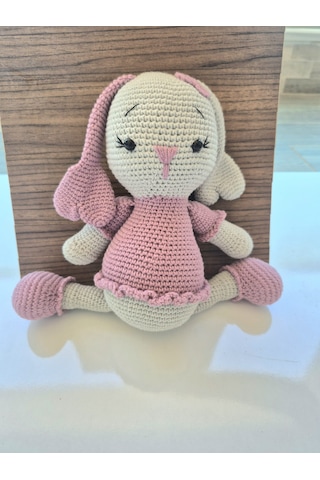 Sevimli Tavşan Amigurumi Gri-Pembe