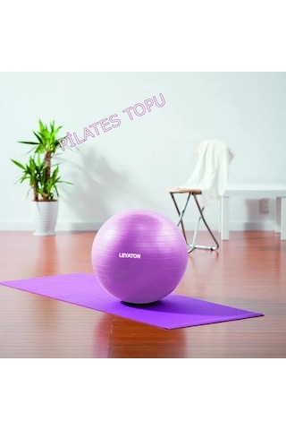 Pilates Topu Büyük Boy Kalın Yoga Pilates Top-Pompa 75 CM