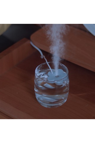 Moveevo Kırmızı Usb Mini Çiçek Nemlendirici - Taşınabilir Masaüstü Ultrasonik Buharlandırcı, 8 Saat Otomatik Kapatma, Sessiz İşleviyle Ev/ofis Kullanıma Uygun