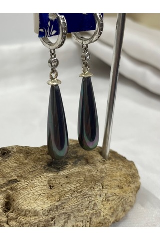 Gümüş İncili Kadın Küpe 14 MM-Gümüş