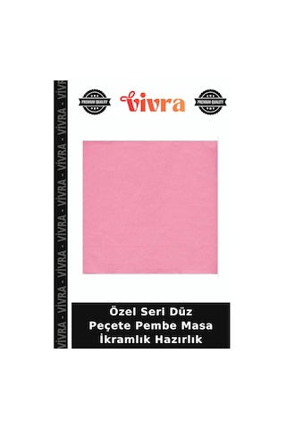 Özel Seri Düz Peçete Pembe Masa İkramlık Hazırlık