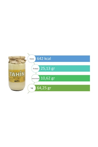 Laçoko Şekersiz Vegan İnce Öğütülmüş Susam Tahin Cam Kavanoz 1 KG