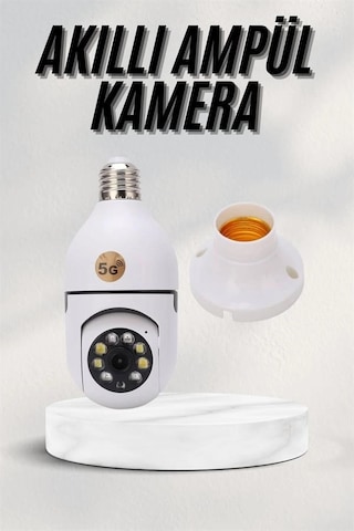 Epilons Akıllı Kamera Wifi Kamera Duylu Ampul Görünümlü 360 Derece Dönebilen Ev Kamerası