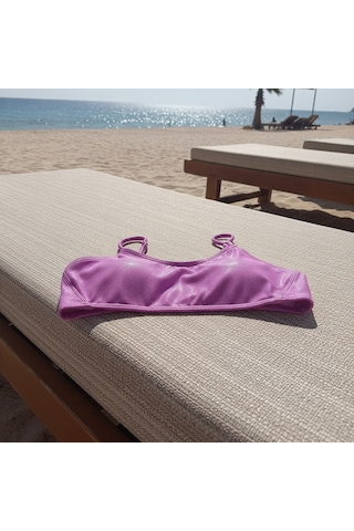 Bonbon Kadın Plaj Giyim Askılı Lila Renk Bikini Üst Bb2576 Çok Renkli