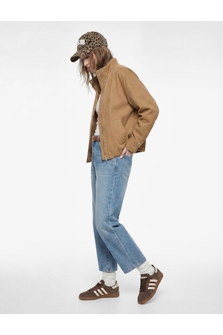 Koton Yüksek Bel Pamuklu Kemerli Kısa Geniş Paça Denim Pantolon - Wide Leg Jean Açık İndigo 6sal40096md