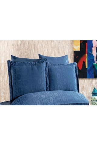 Jardin Bambu Jakar Kumaş Indigo Ikili Oksford 60x80cm Yastık Kılıfı-1351 Çok Renkli
